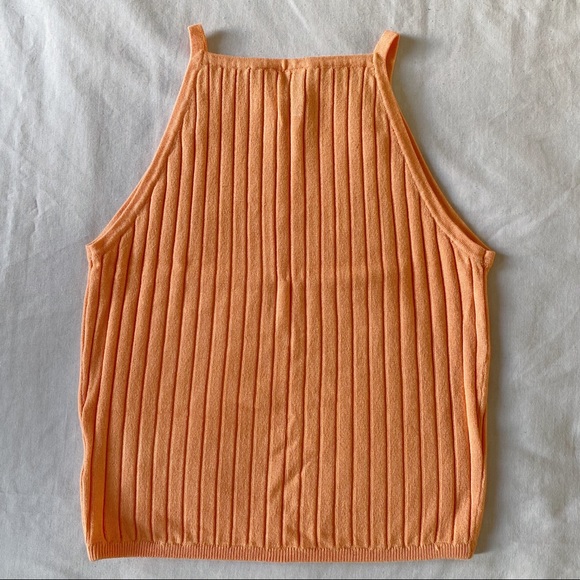 H&M peach/orange knit tank top - Picture 2 of 4